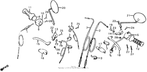 XL100S Control levers + switches + cables 79-80