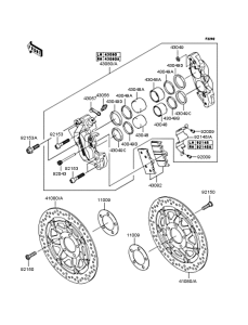 ZX400 Передний тормоз