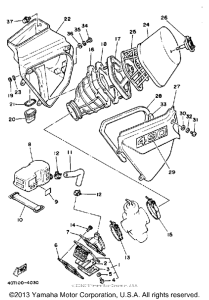 YZ490L Впускная система