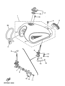 SR125 Топливный бак