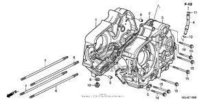 CRF50F Картер двигателя