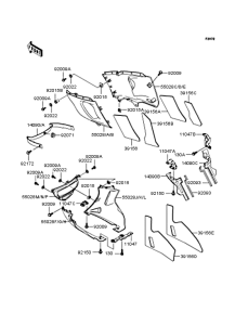 ZX400 Обтекатель нижний
