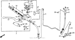 XL350R Front brake master + cylinder