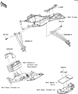 ZX600 Детали рамы (зад.)