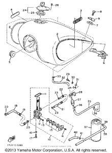 XV700SSC Топливный бак