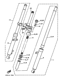 YSR80 YSR80D Вилка передней оси