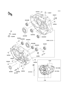 KLX300R Картер двигателя