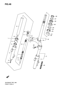 AN125 Вилка передней оси