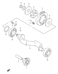 RGV250 Балансир кривошипа
