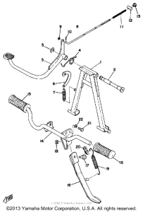 RS100B Stand - footrest - brake pedal
