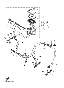XVS1100AT XVS11ATA Передний тормозной цилиндр