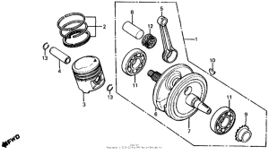  Коленчатый вал и поршни
