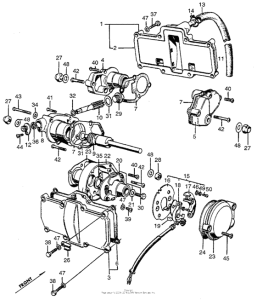 CB450 Cylinder head cover + points + advancer