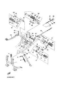 SR400 ｽﾀﾝﾄﾞ. ﾌｰﾄﾚｽﾄ. ﾌﾞﾚｰｷﾍﾟﾀﾞﾙ