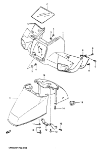 CP80 Cache optique et garde boue avant