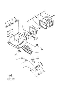 RZ125 Габаритный задний фонарь