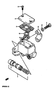 DR250 Передний тормозной цилиндр