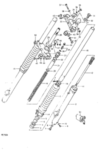PE250 Вилка передней оси