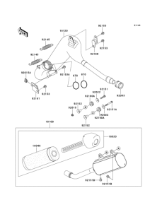 KX125 Глушитель
