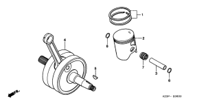 CR250R Вал коленчатый