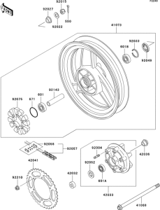  Задняя ступица колеса