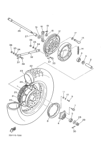 XV535 Переднее колесо