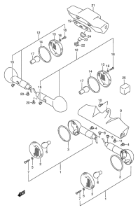 VL1500 Поворотники