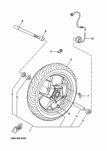 YP250R Переднее колесо