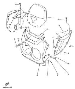 TDR125R Обтекатель 1