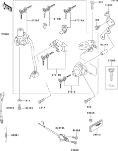 ZX600 Замок зажигания
