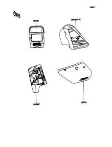 KMX125 Decals(red)(kmx125-b9)