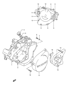 TS200 Crankcase cover ass`y  (v