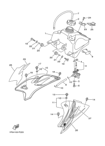 TTR50E Топливный бак