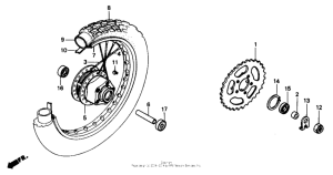 NX125 Переднее колесо
