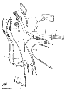 SR500 ｽﾃｱﾘﾝｸﾞﾊﾝﾄﾞﾙ.ｹｰﾌﾞﾙ