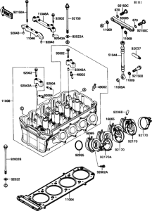 ZX1100 Головка цилиндров