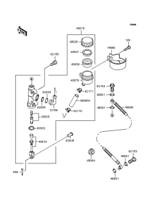 ZR400 Задний торм цилиндр