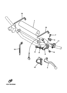 YZ250 YZ250V Interruptor  manillar&palanc
