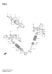 GZ250 Распредвал  /  клапан