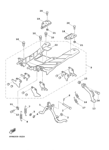 YW100E Stand. footrest
