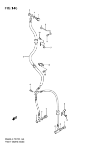 AN650 (ABS) Передние тормозные трубки