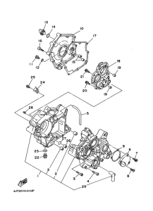 TZ125 Картер двигателя