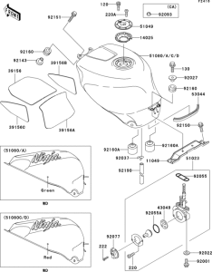 ZX750 Fuel tank(1 / 2)(zx750-p1)
