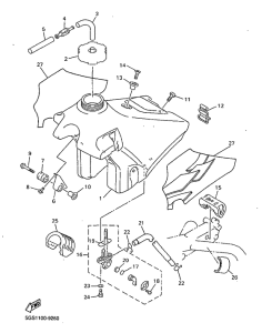 WR400FL Топливный бак