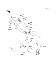 KLX300R Глушитель