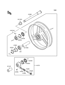 ZX400 Переднее колесо