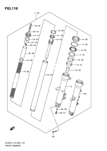DL650 (ABS) Передняя вилка