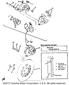 XS650_2F - 1979 Front disc brake - caliper