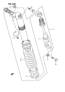 RM80 Абсорбер удавный в сборе задний
