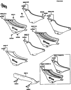 ZX550 Side covers / chain cover(1 / 2)